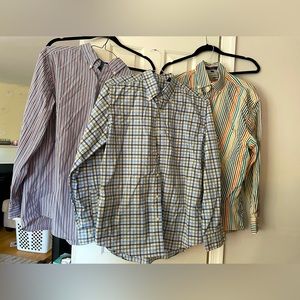 EUC lot of 3 men’s Medium long sleeve button up shirts, various brands